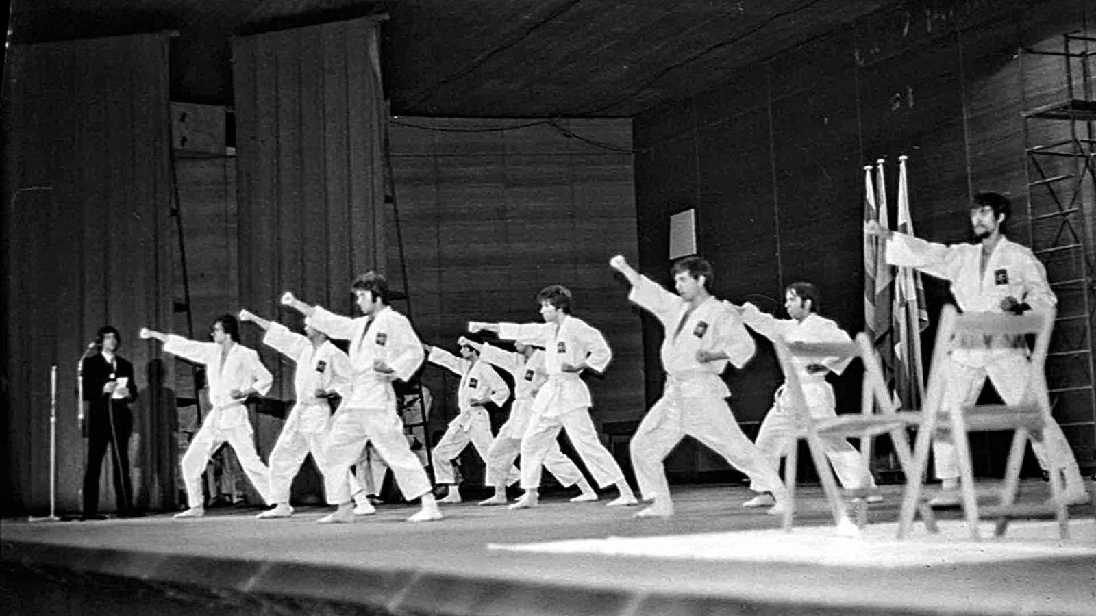 Exhibición histórica de Karate-Do, Alta Escuela Gali Peeters Barcelona años 70